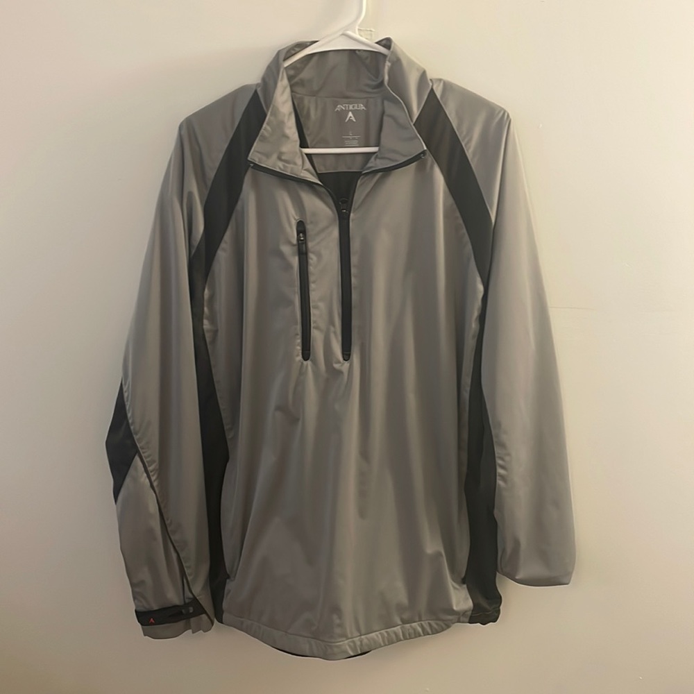 Grey windbreaker